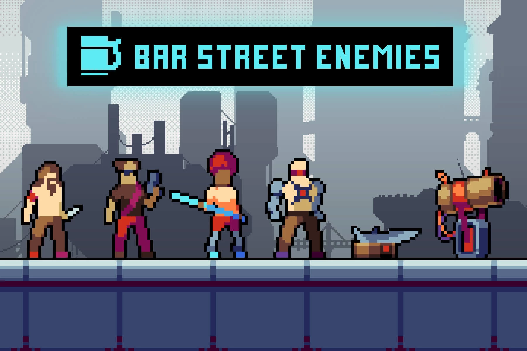 Bar Street Enemies Pixel Art