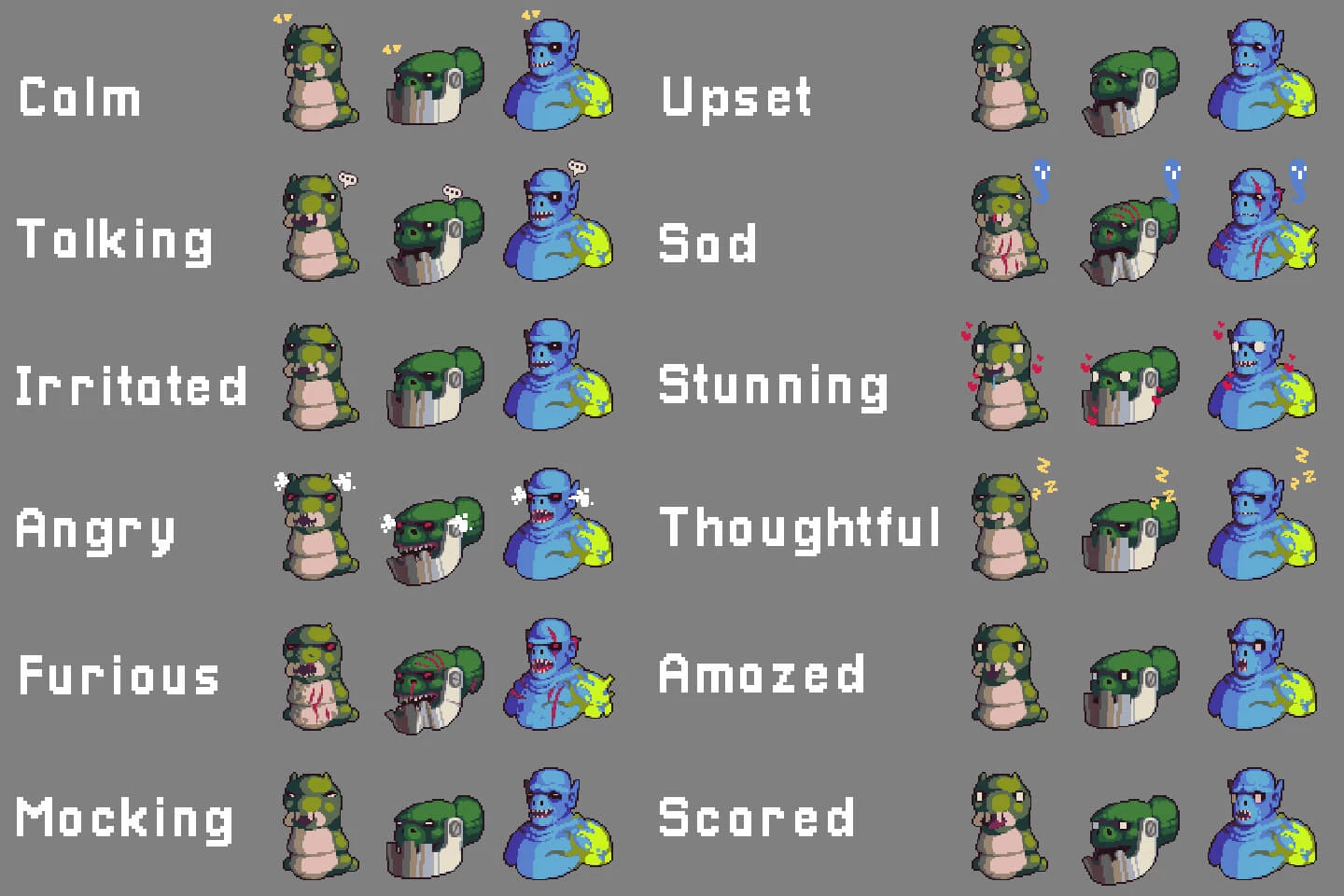 Monster Portraits with Emotions
