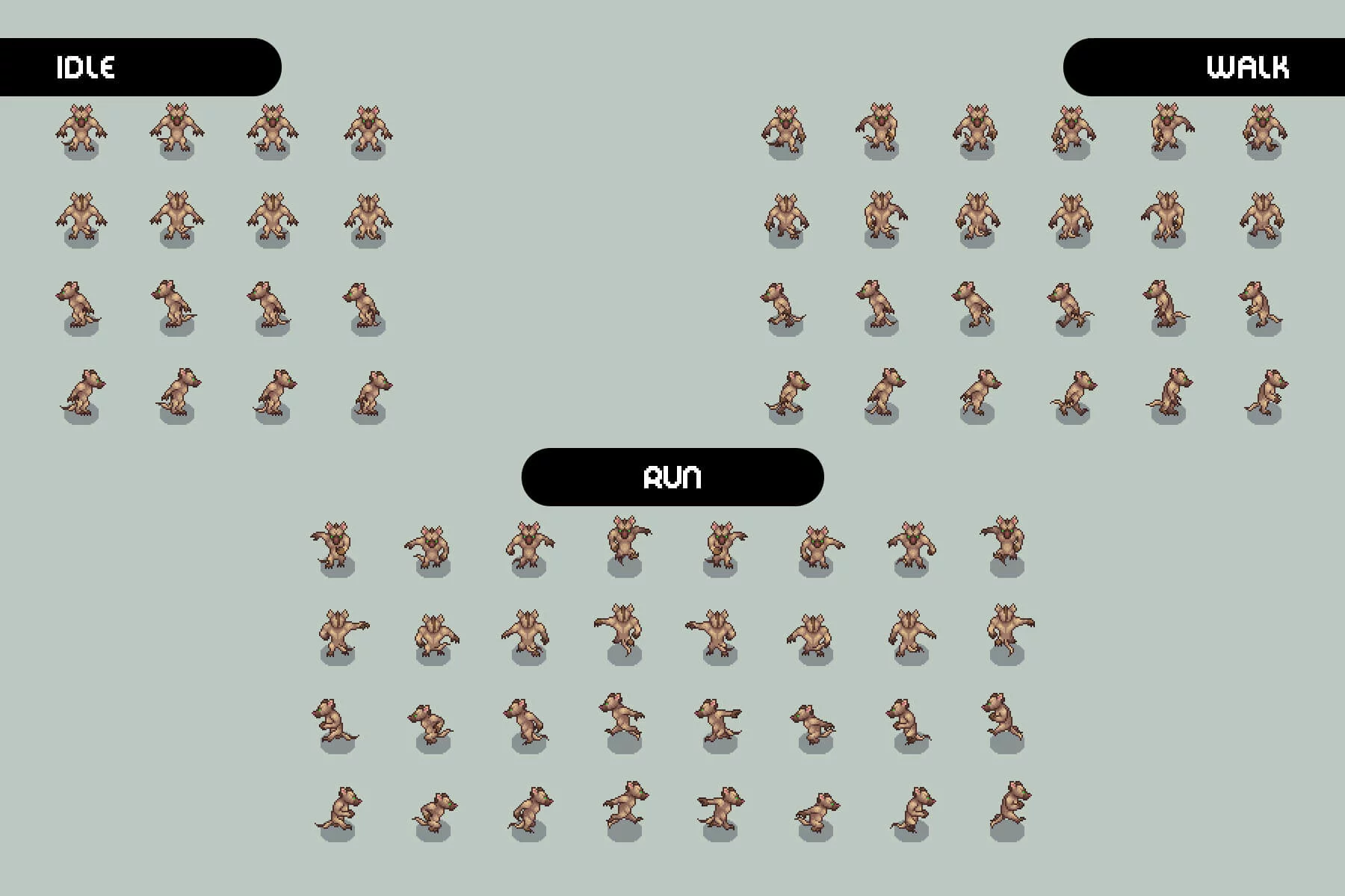 Top-Down Pixel Gnolls Character Pack