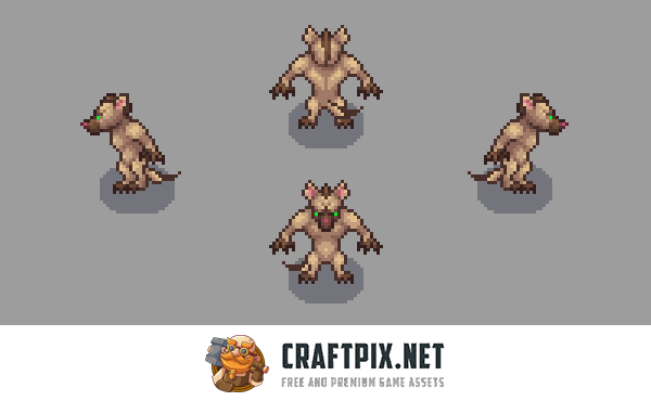 Top-Down Pixel Gnolls Character Pack