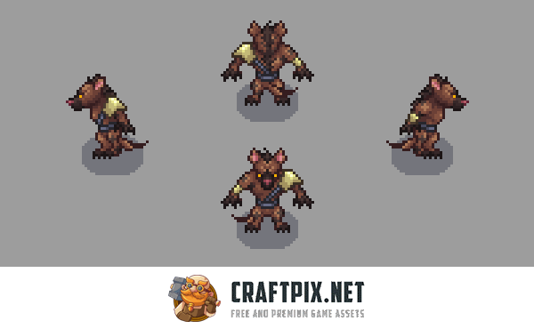 Top-Down Pixel Gnolls Character Pack