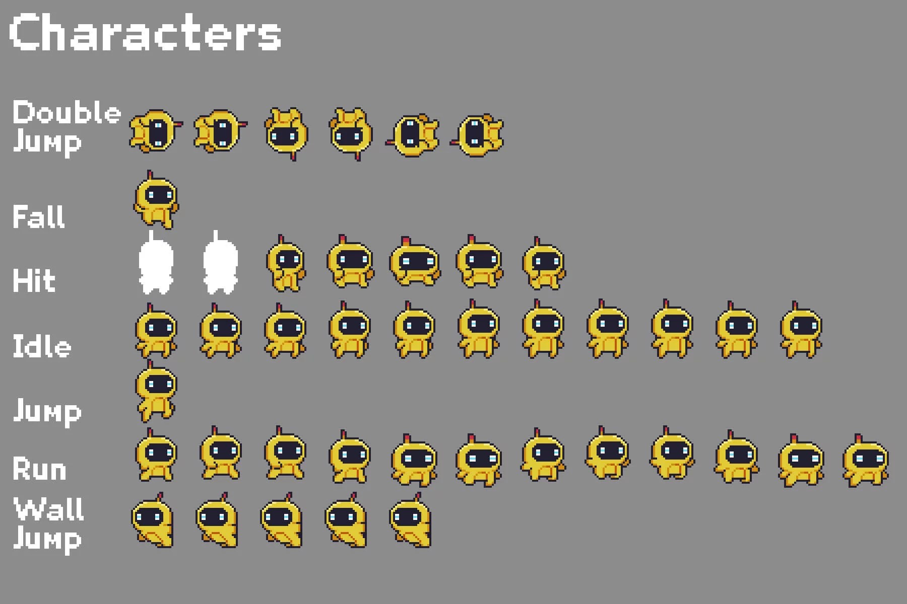 Simple Platformer Game Kit Pixel Art