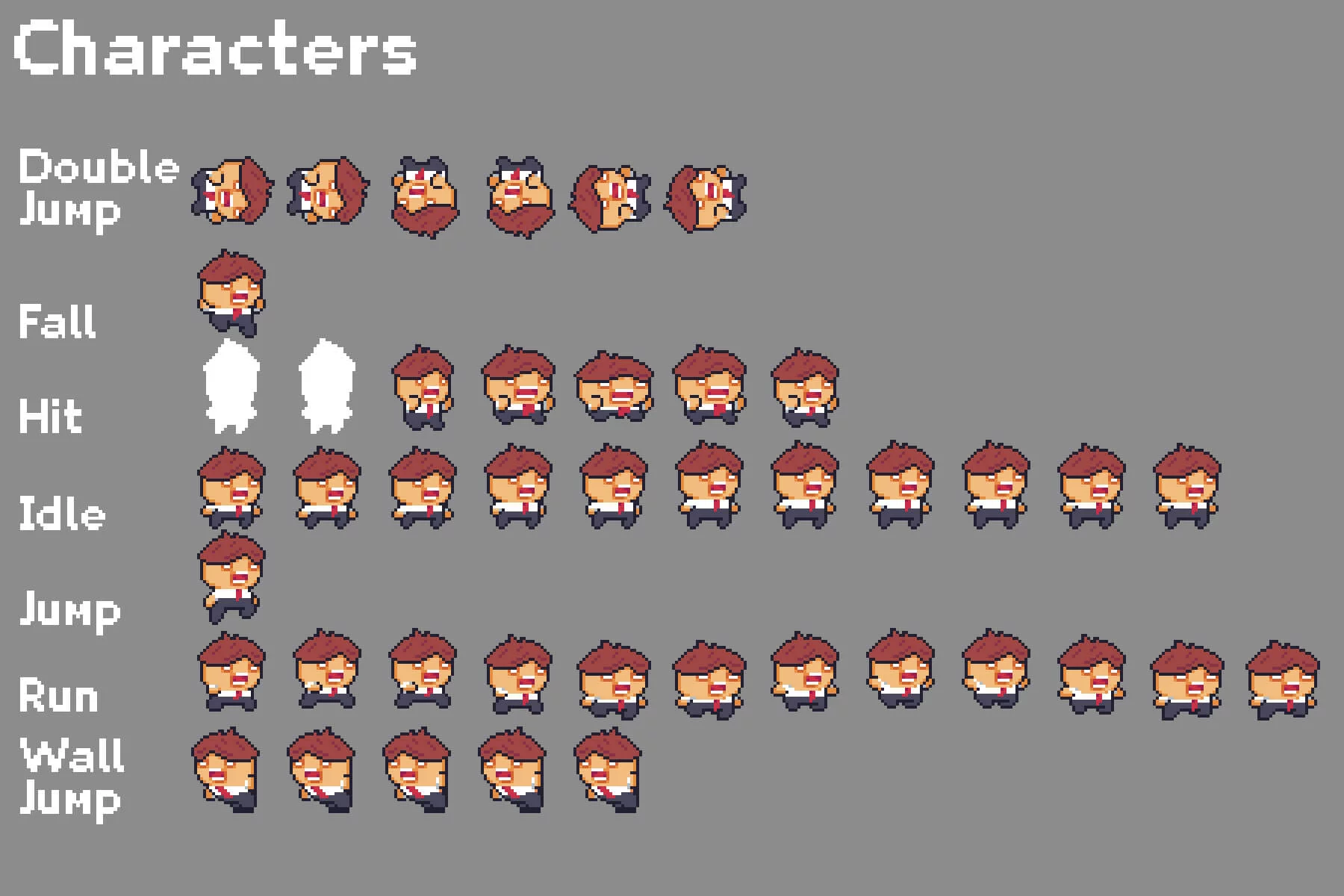 Simple Platformer Game Kit Pixel Art