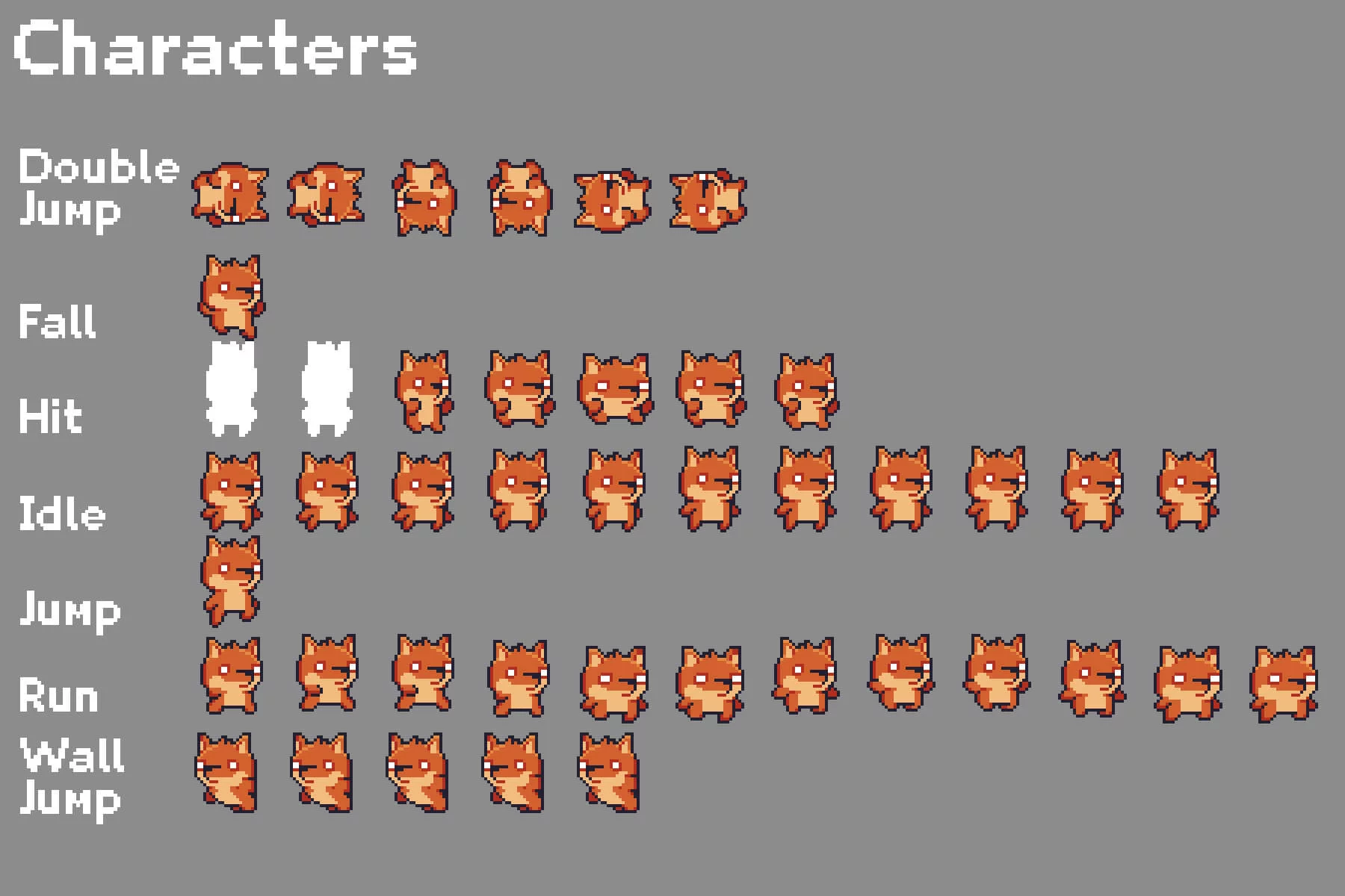 Simple Platformer Game Kit Pixel Art