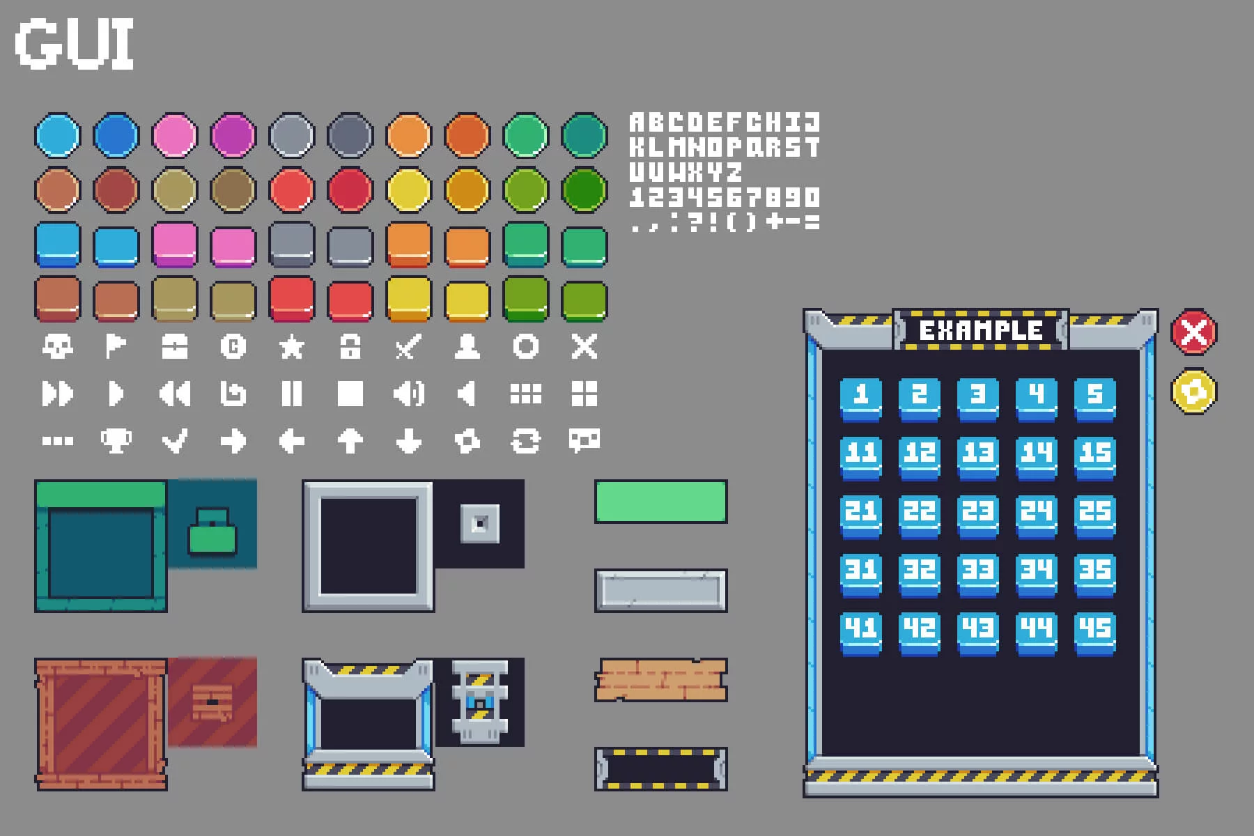 Simple Platformer Game Kit Pixel Art