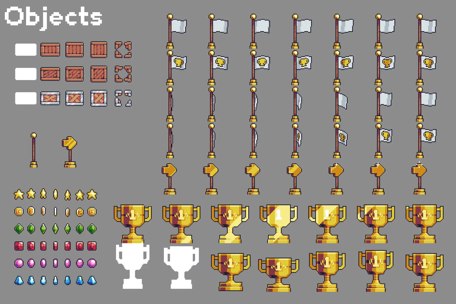 Simple Platformer Game Kit Pixel Art