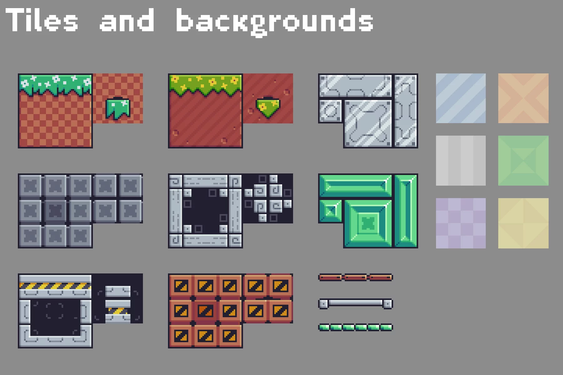 Simple Platformer Game Kit Pixel Art