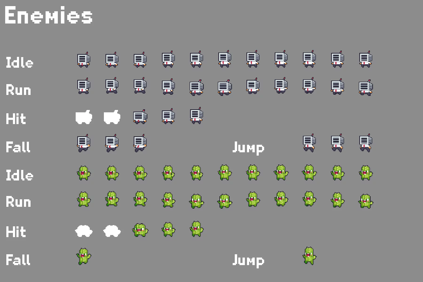Simple Platformer Game Kit Pixel Art