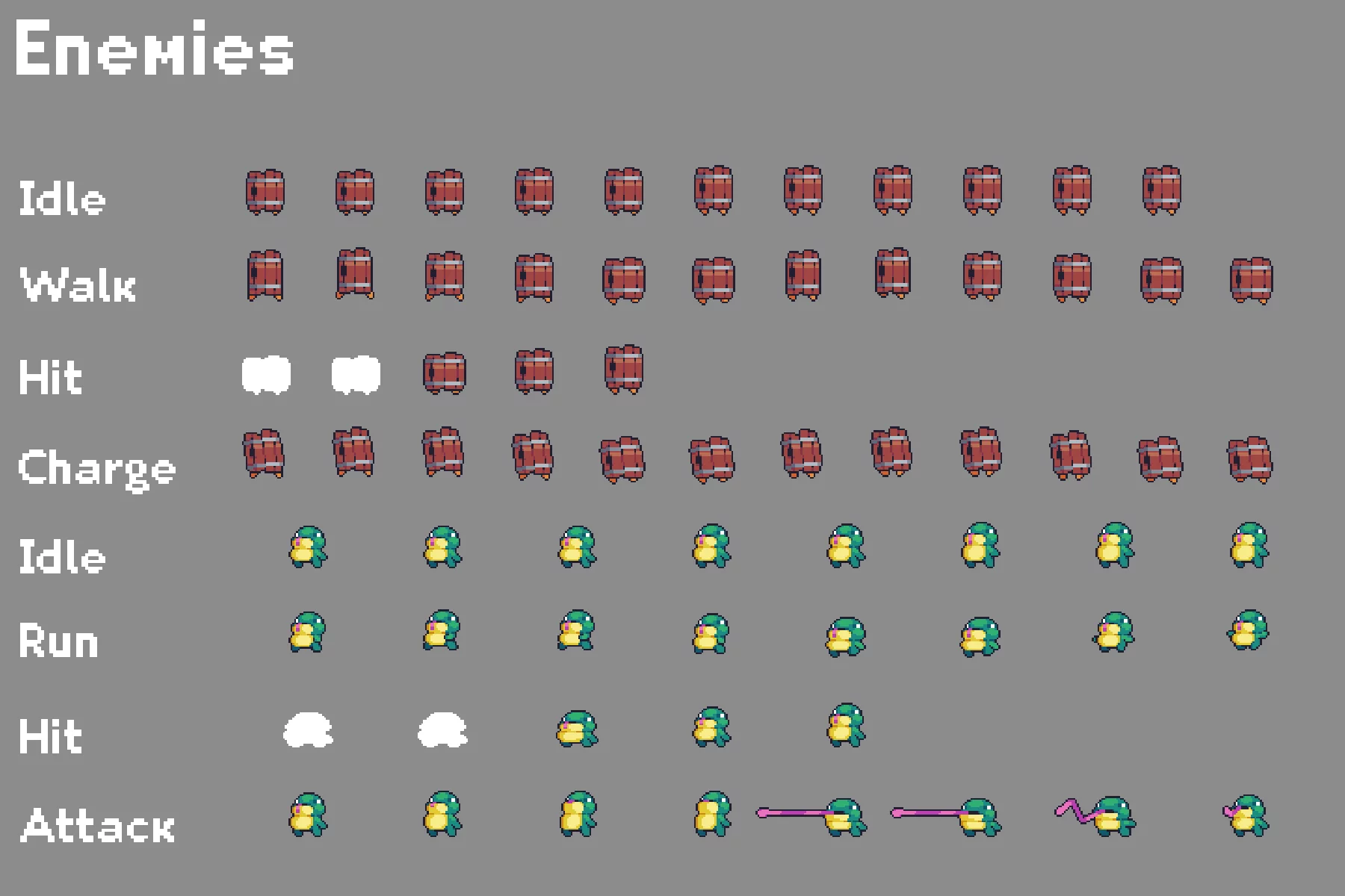 Simple Platformer Game Kit Pixel Art