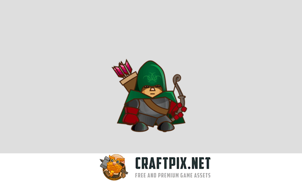 2D Game Archer Character Sprite