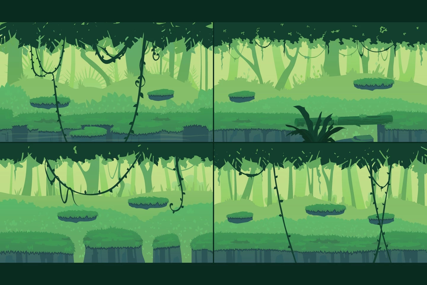 Jungle 2D Game Backgrounds