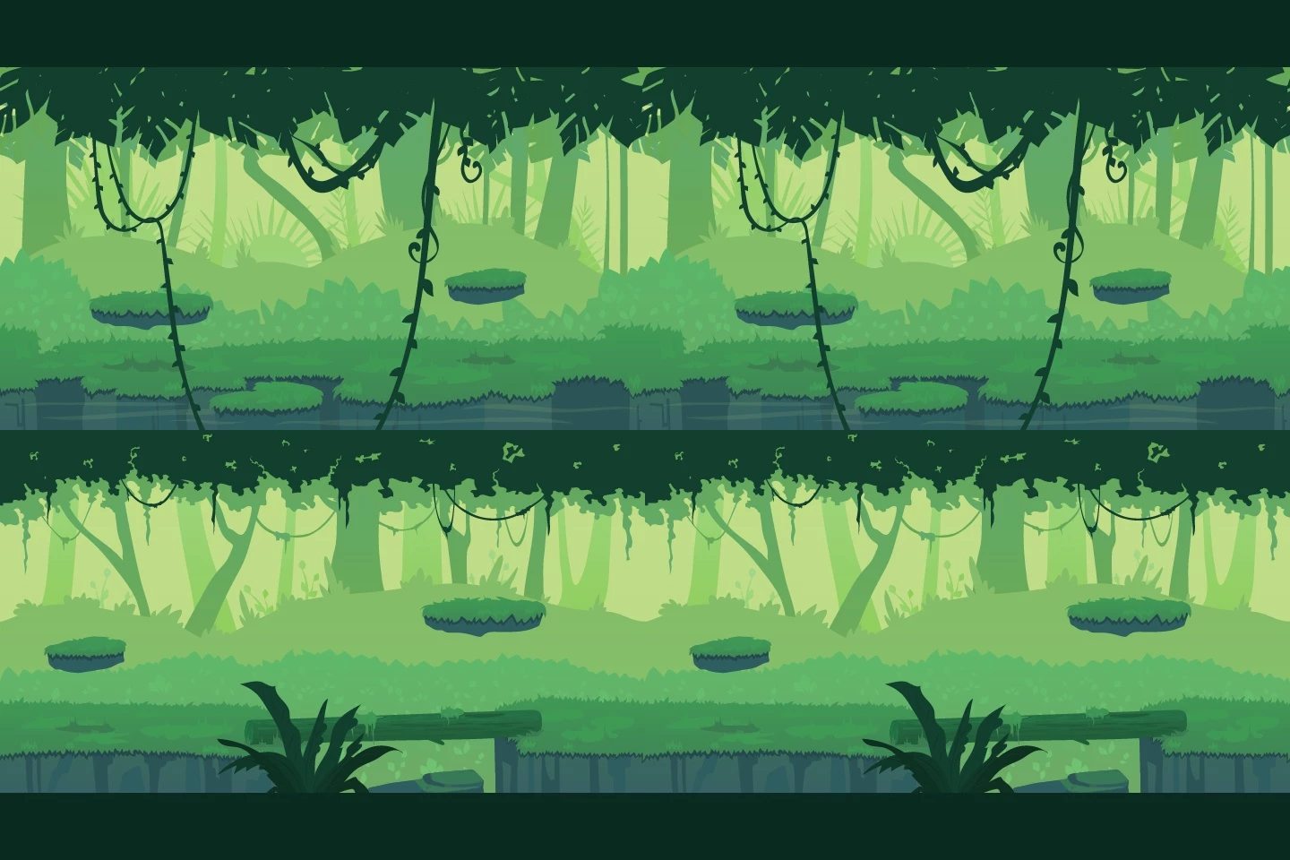 Jungle 2D Game Backgrounds