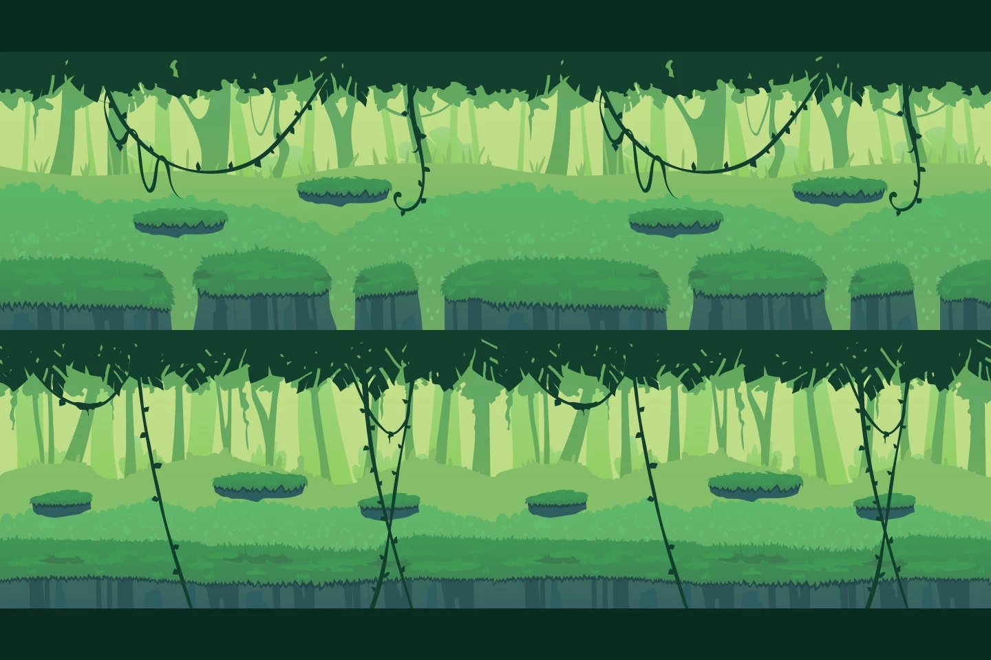 Jungle 2D Game Backgrounds