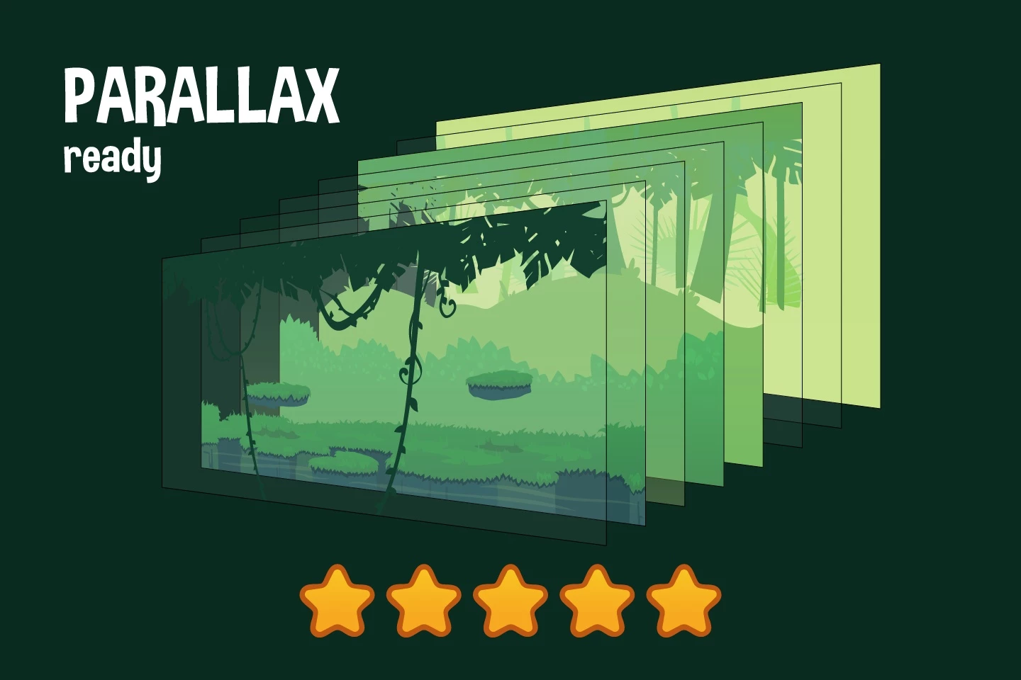 Jungle 2D Game Backgrounds