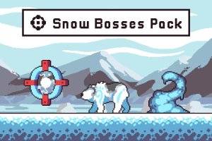 雪地Boss游戏角色像素艺术包