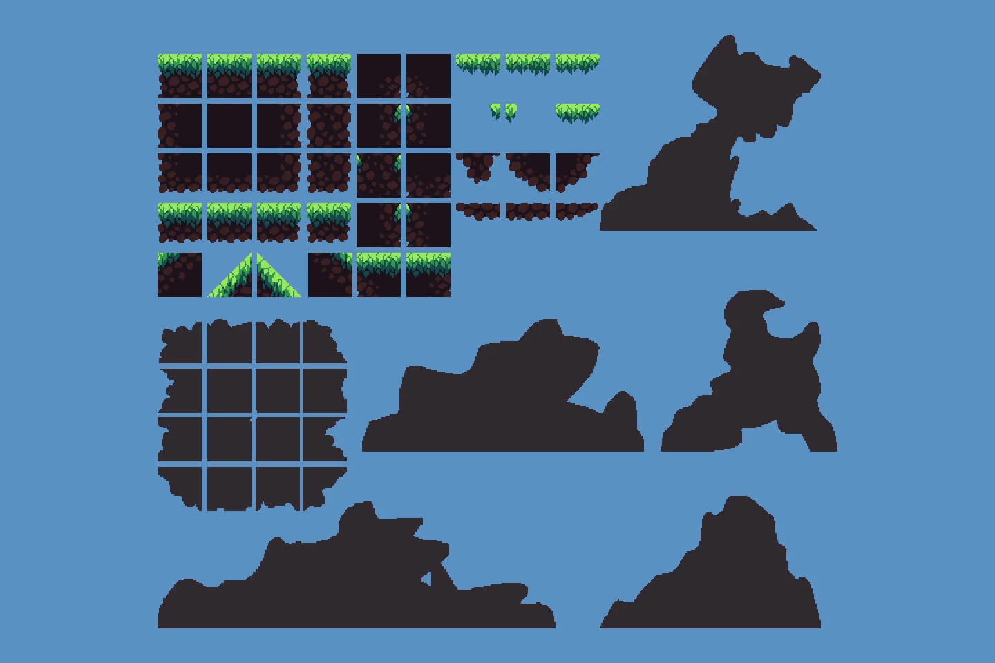Platformer Pixel Art Tileset