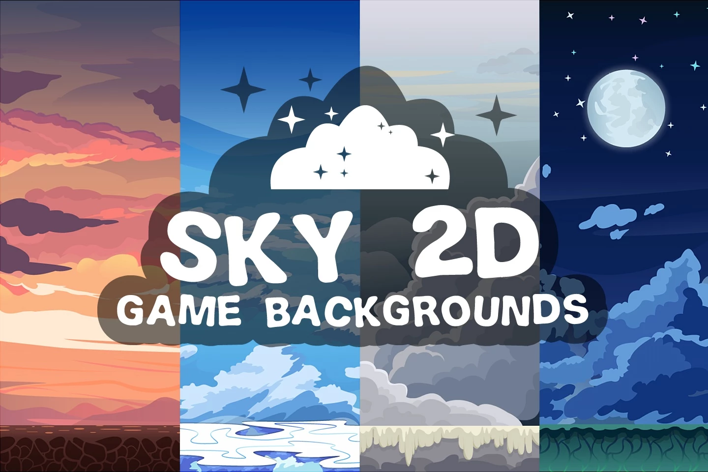 Sky 2D Game Backgrounds