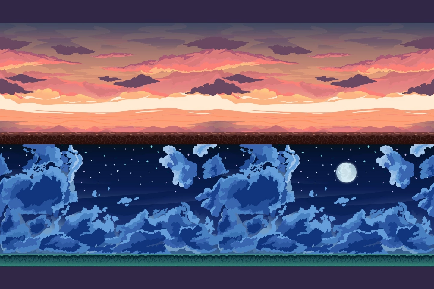 Sky 2D Game Backgrounds