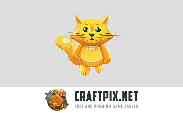 Raccoon, Sheep and Cat 2D Game Sprites