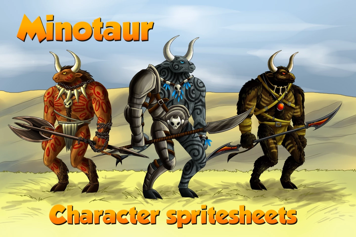 2D Game Minotaur Character Sprites