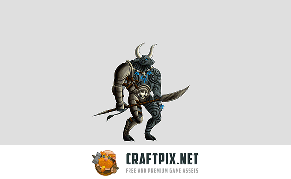 2D Game Minotaur Character Sprites