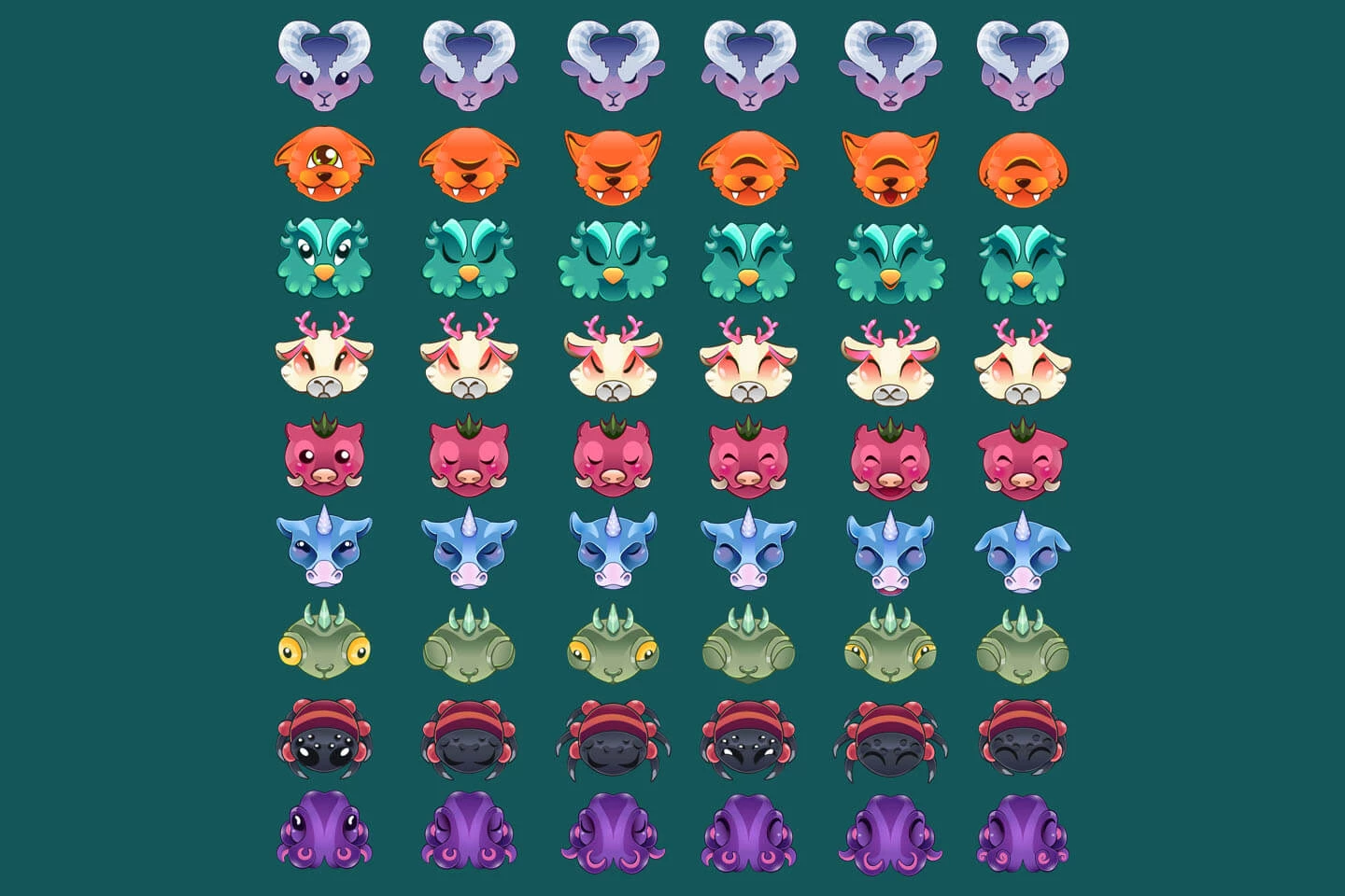 Monsters for Match 3 Game