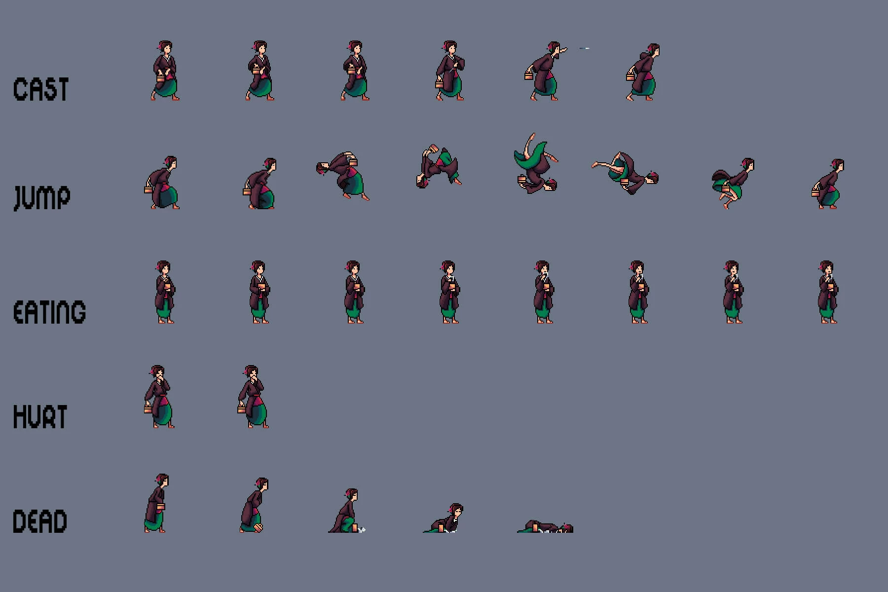 Ninja Sprite Sheets Pixel Art