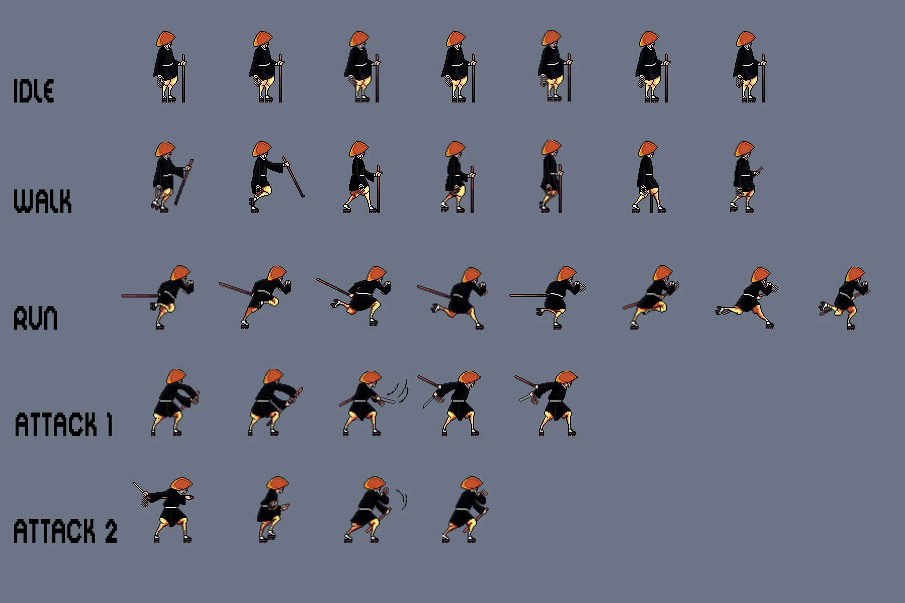 Ninja Sprite Sheets Pixel Art
