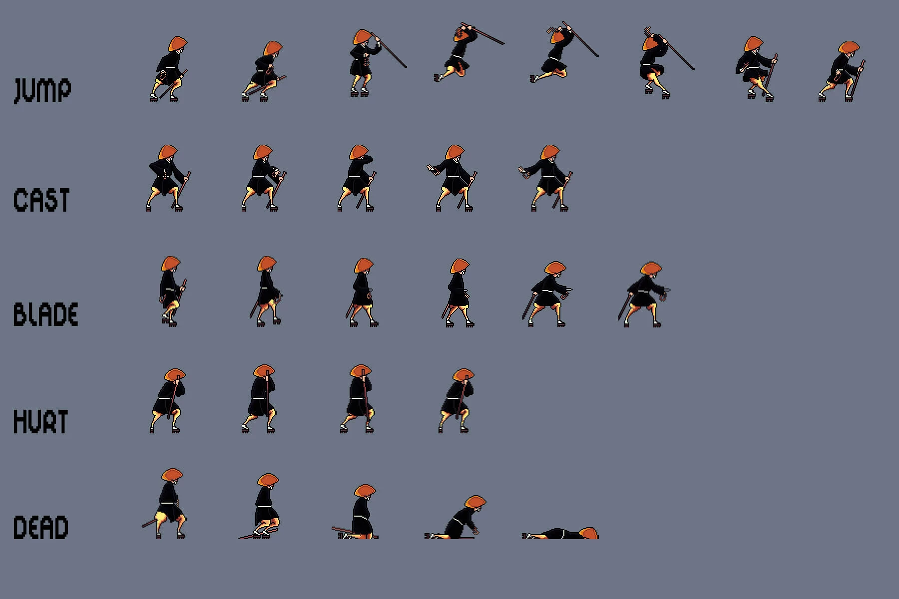 Ninja Sprite Sheets Pixel Art