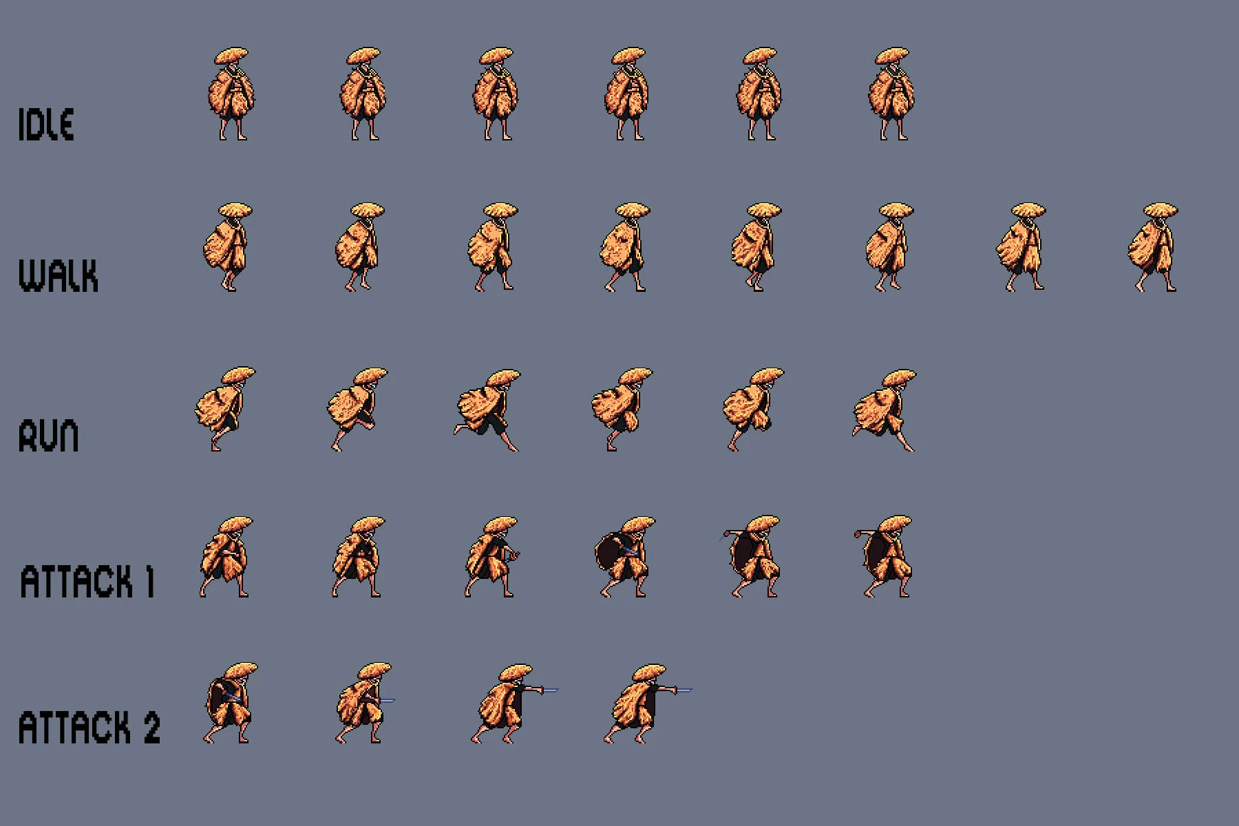 Ninja Sprite Sheets Pixel Art