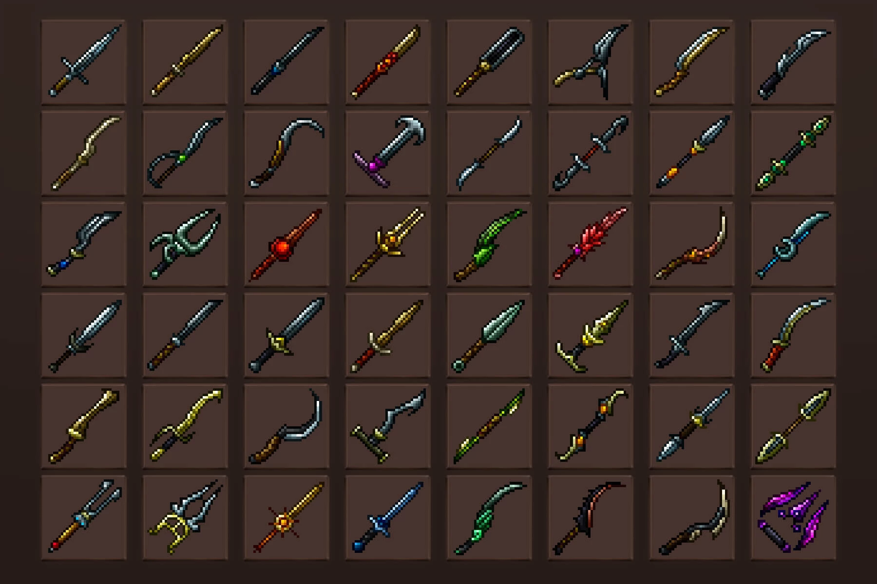 Dagger Icons Pixel Art