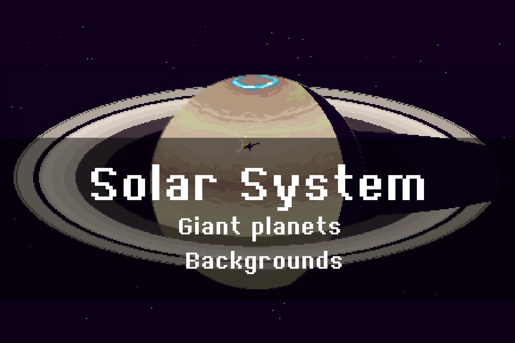 Planets in Space Pixel Game Background Pack