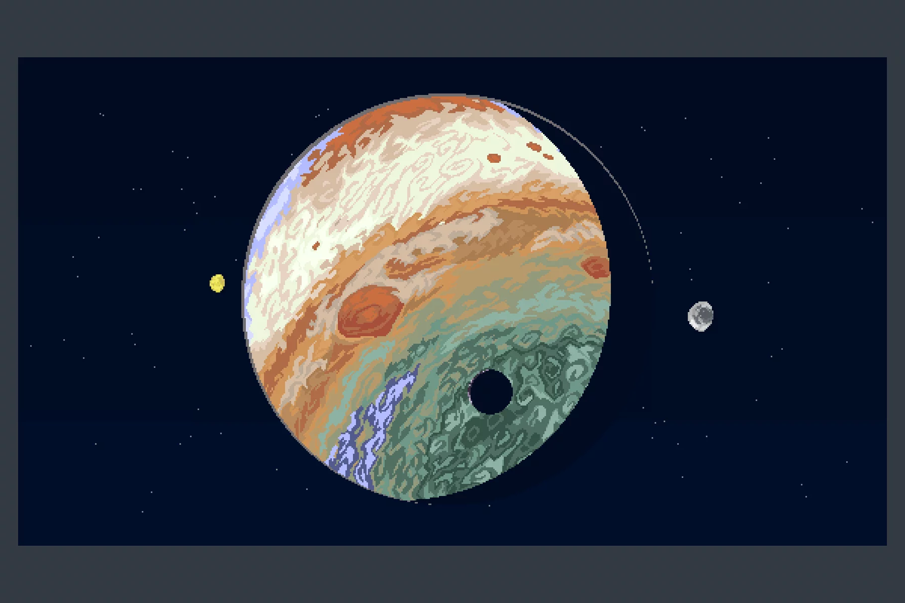 Planets in Space Pixel Game Background Pack