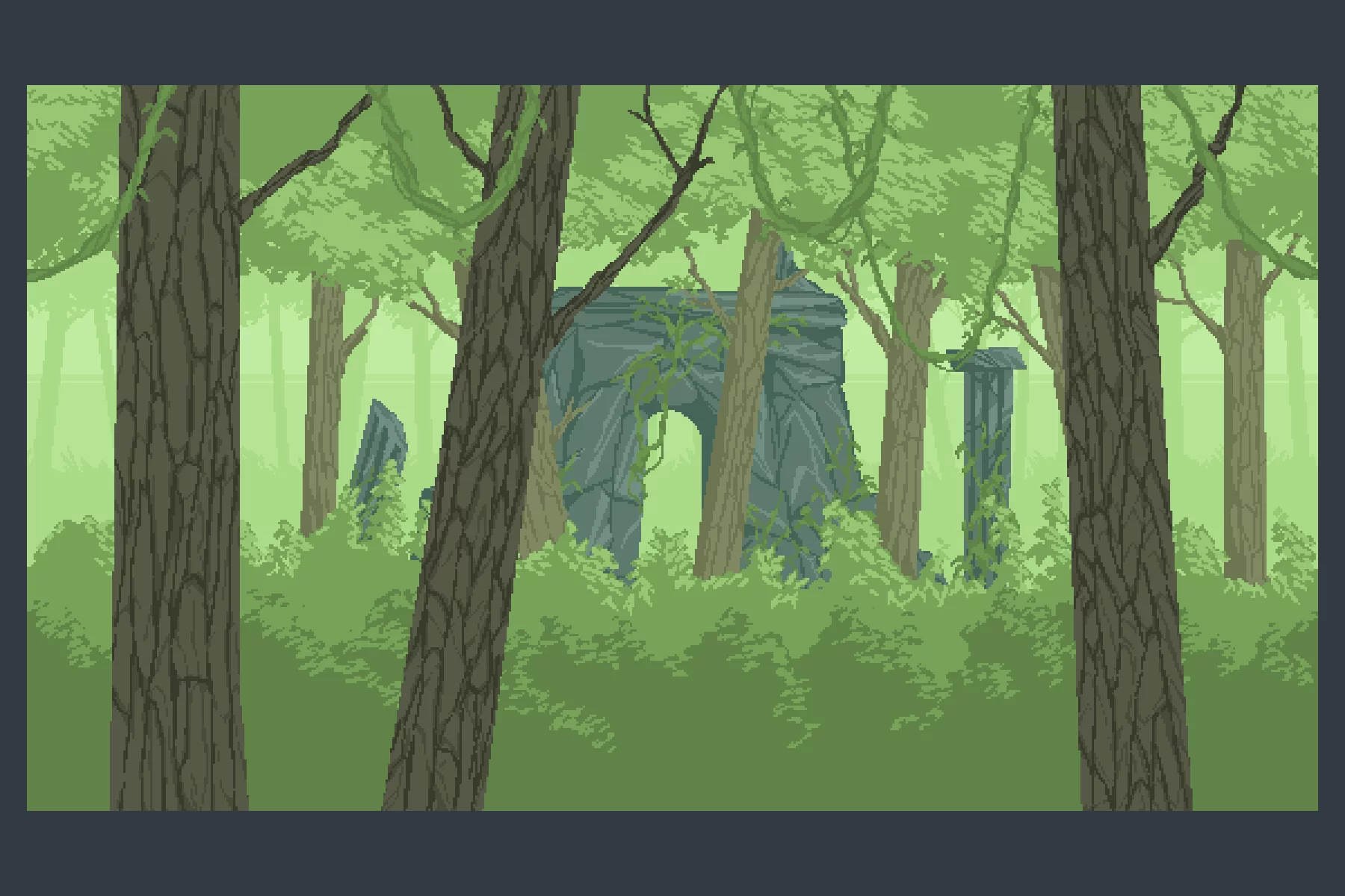 Ancient Temple Pixel Backgrounds