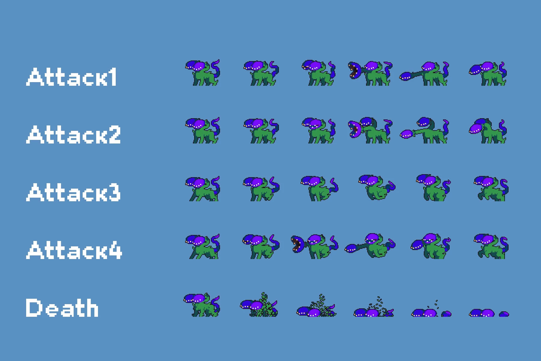 Forest Bosses Pixel Art Sprite Sheet Pack