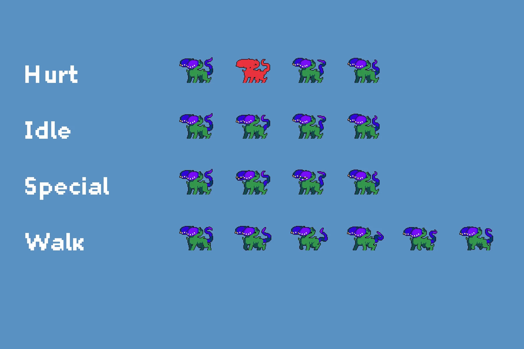 Forest Bosses Pixel Art Sprite Sheet Pack