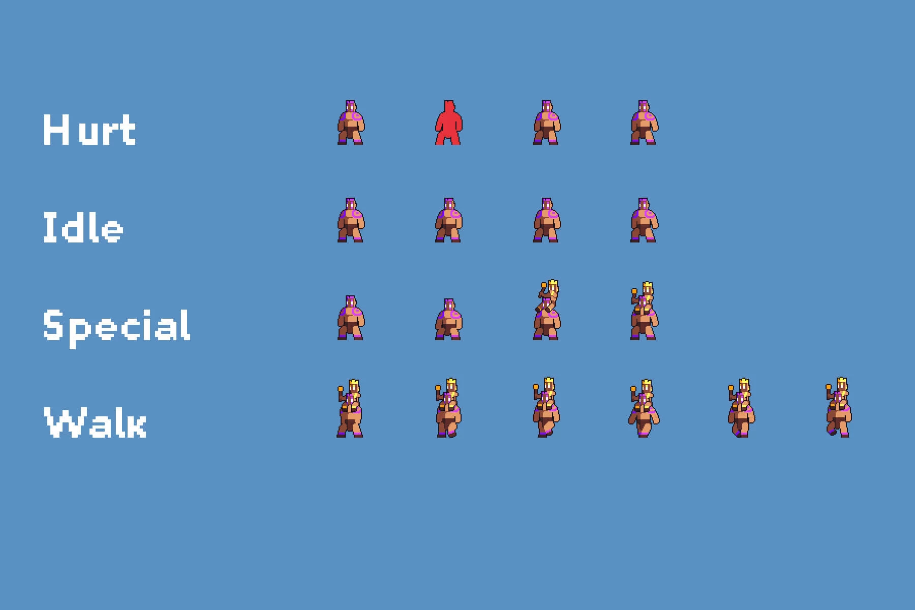Forest Bosses Pixel Art Sprite Sheet Pack