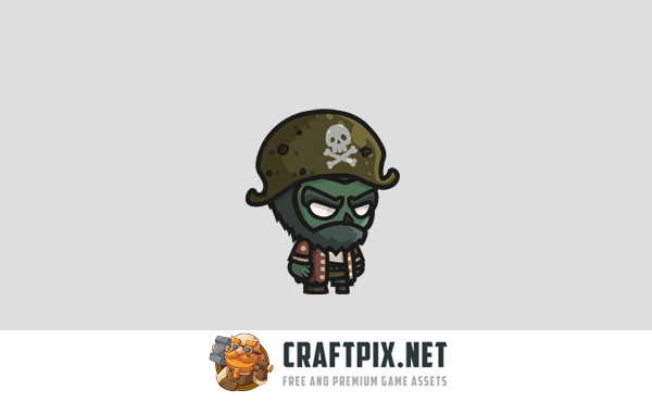 Zombie Pirate Chibi Character Sprites
