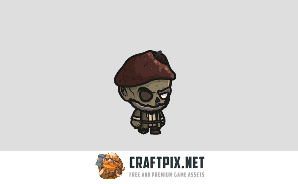 Zombie Pirate Chibi Character Sprites