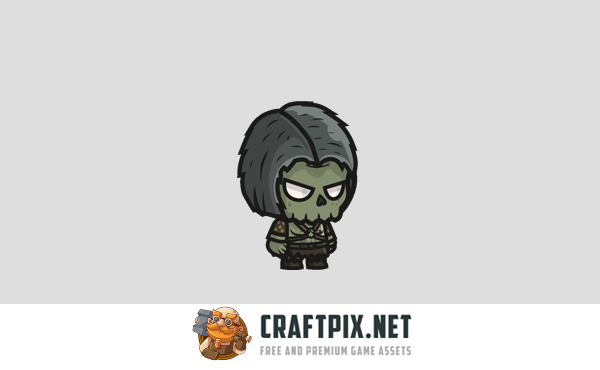 Zombie Pirate Chibi Character Sprites