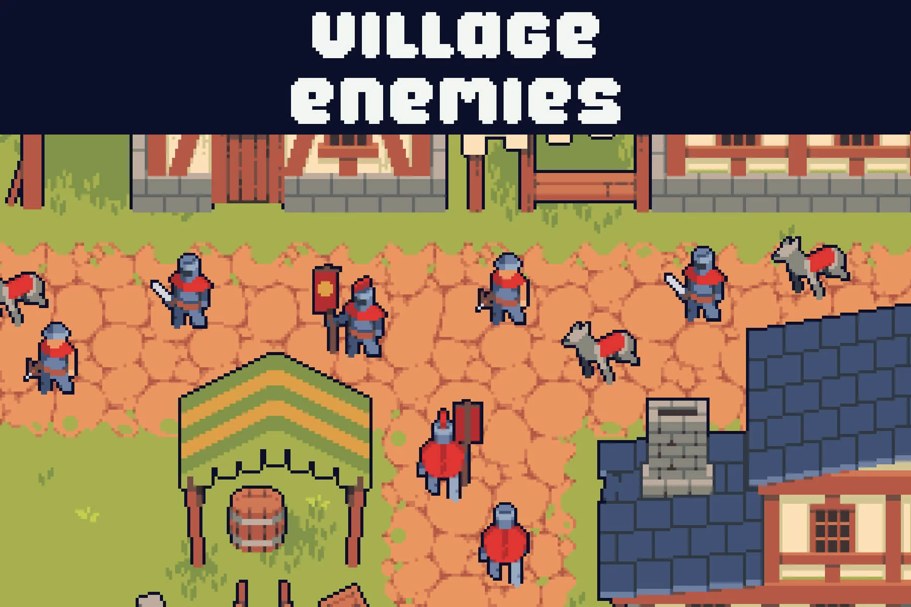 Pixel Village Enemies for Top-Down Tower Defense