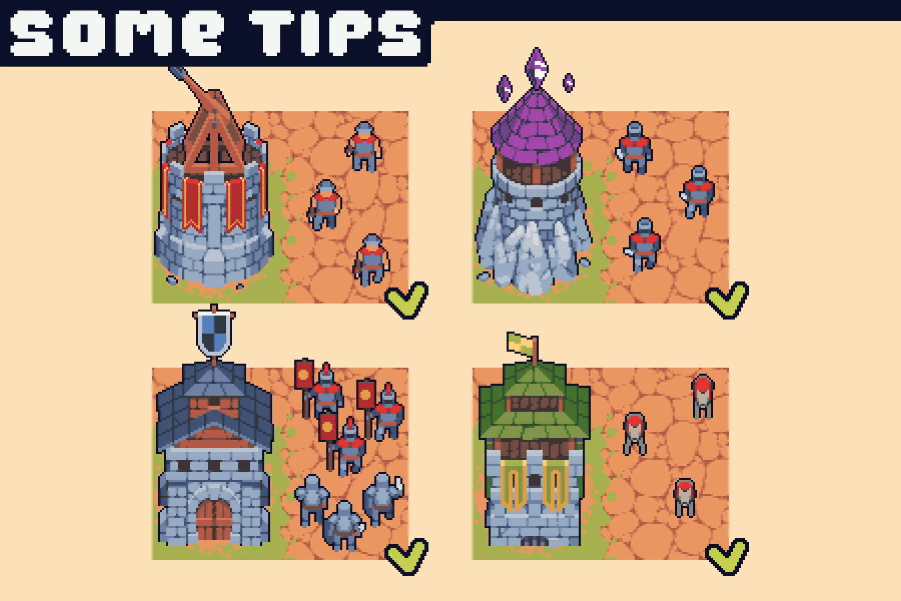 Pixel Village Enemies for Top-Down Tower Defense