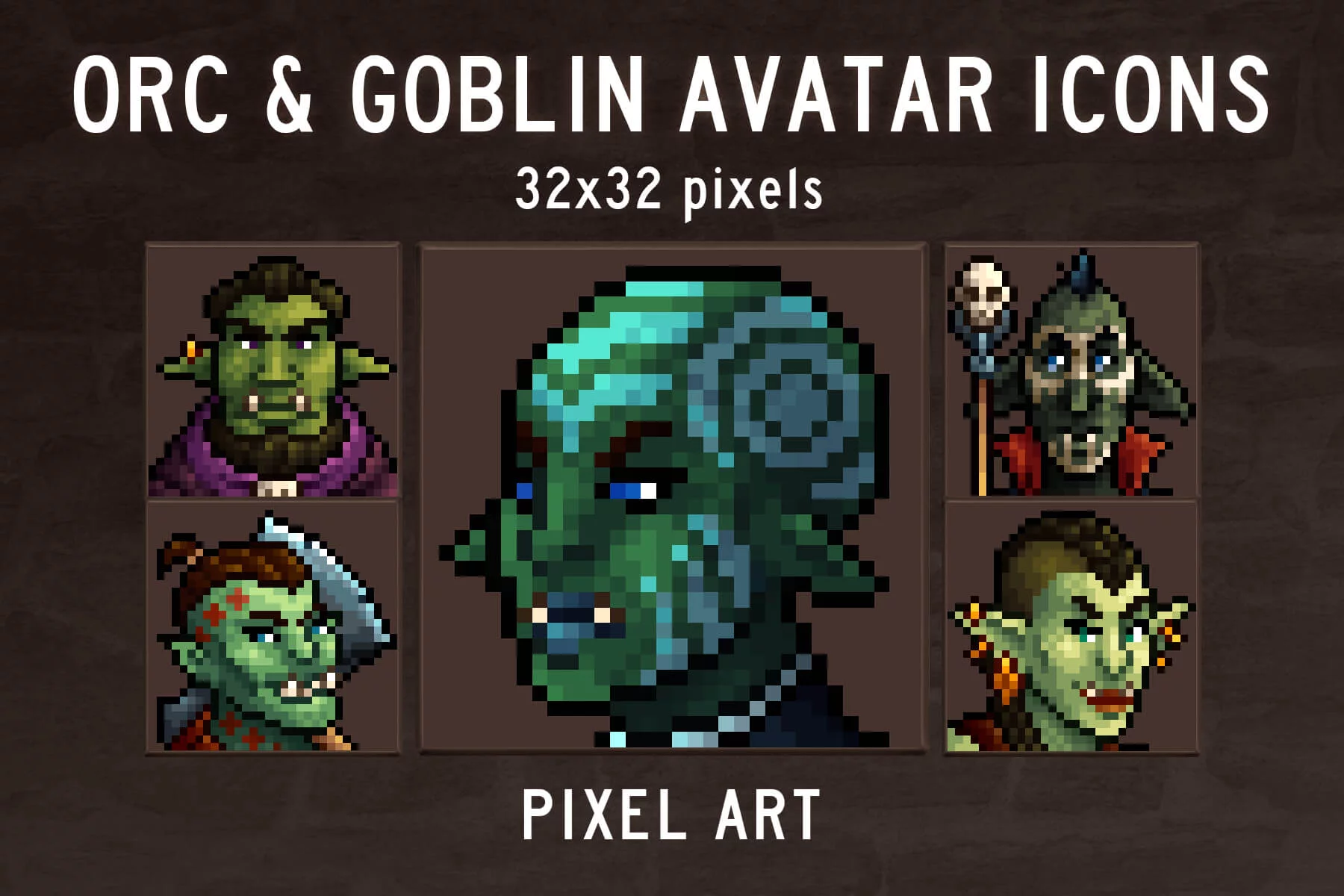 Goblins and Orcs Pixel Art Icon Pack
