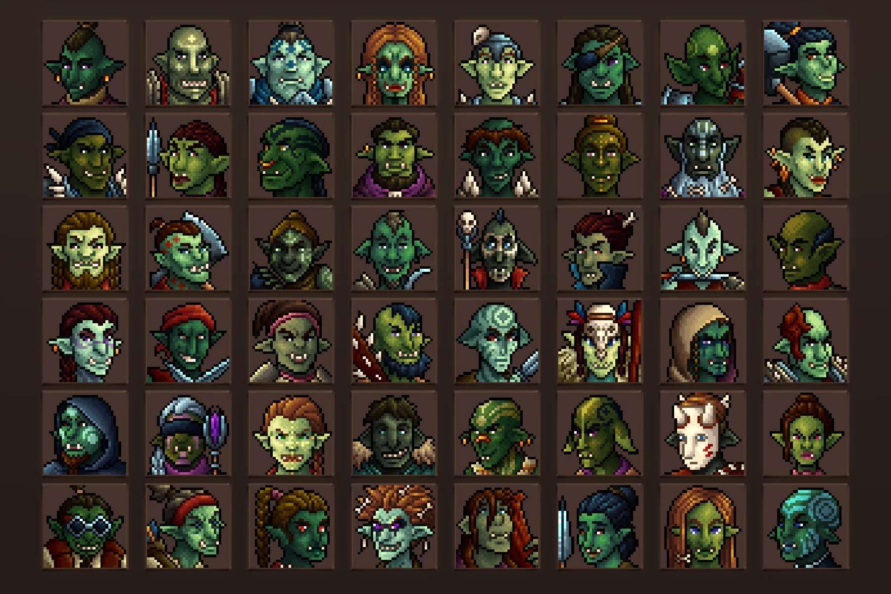 Goblins and Orcs Pixel Art Icon Pack