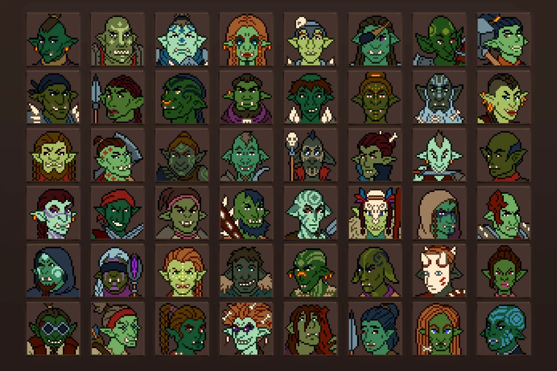 Goblins and Orcs Pixel Art Icon Pack