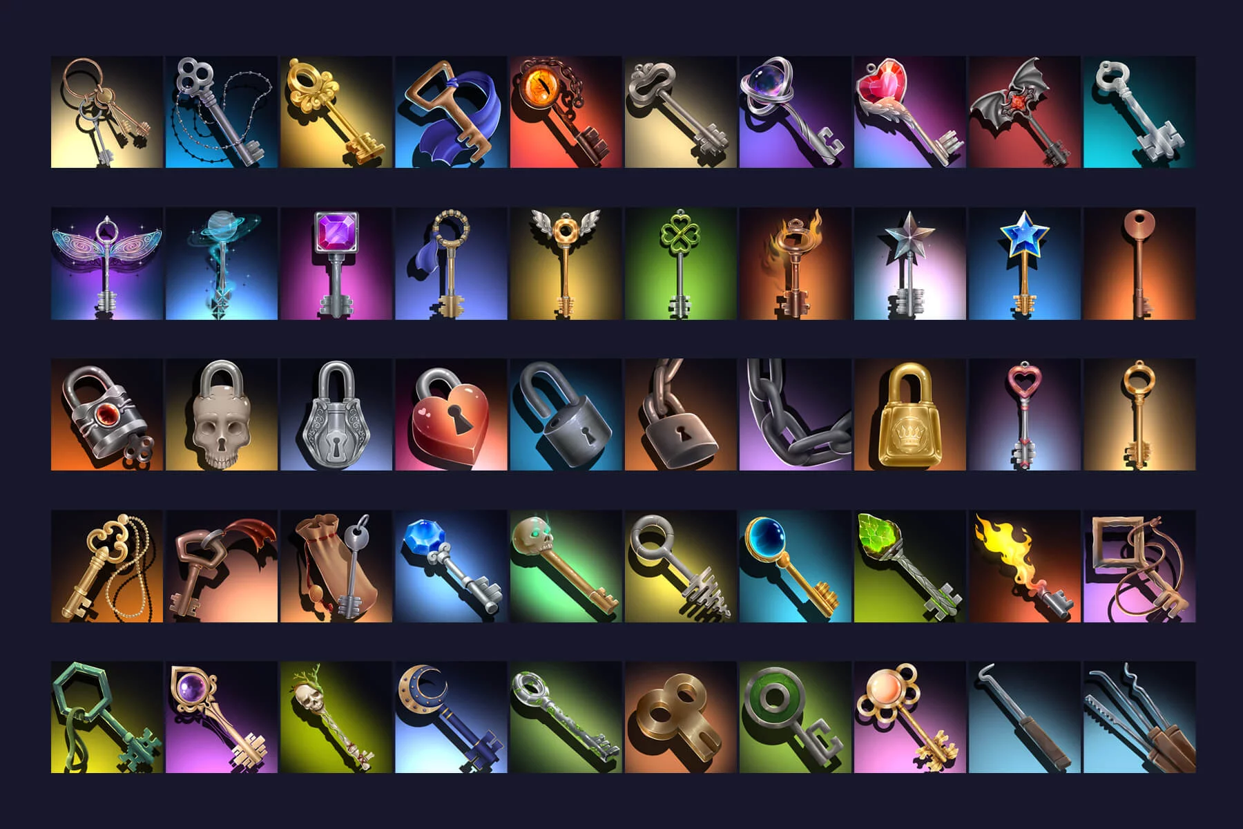 RPG Key Game 512×512 Icons