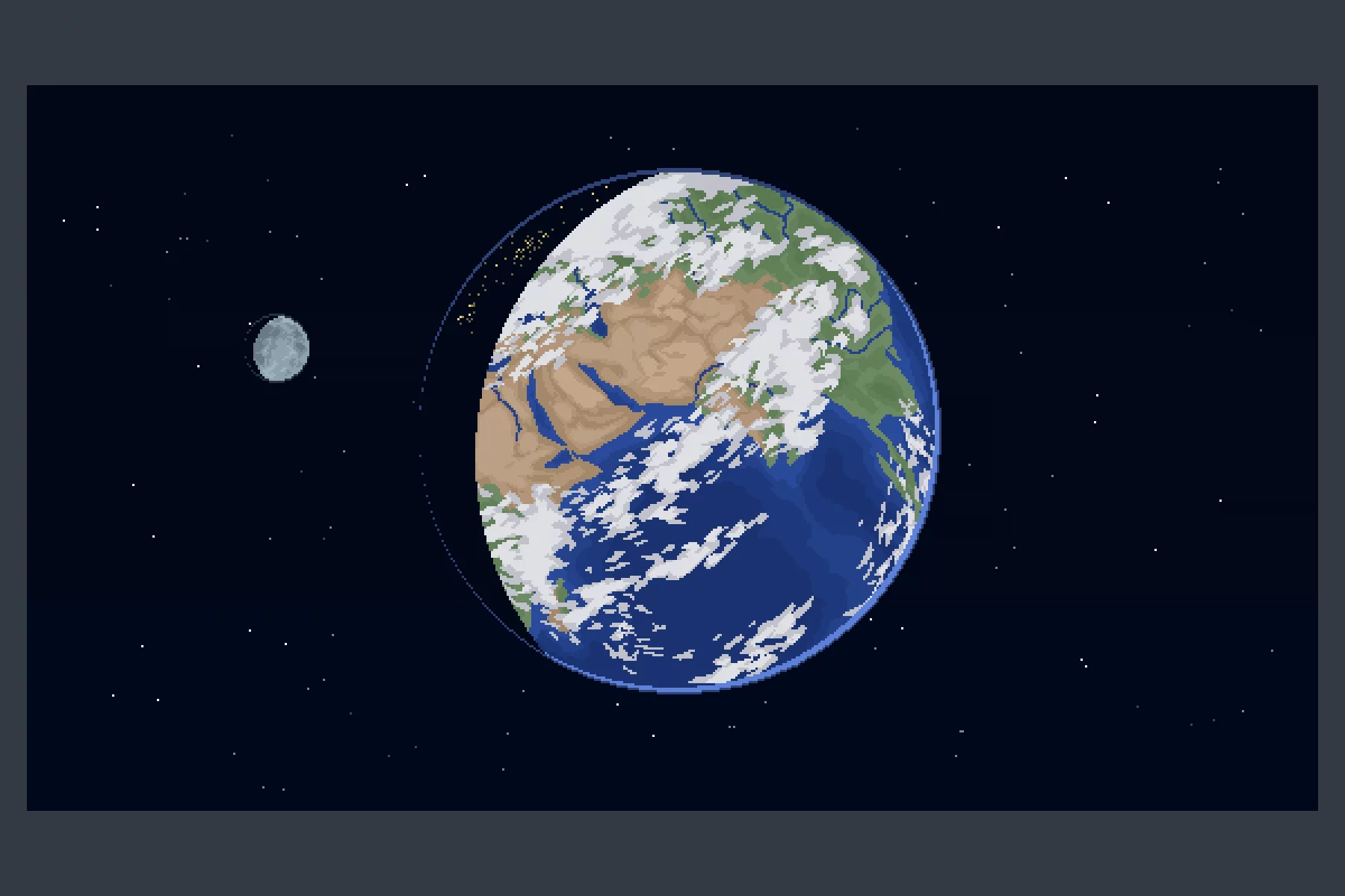 Planet in Space Pixel Art Backgrounds Pack