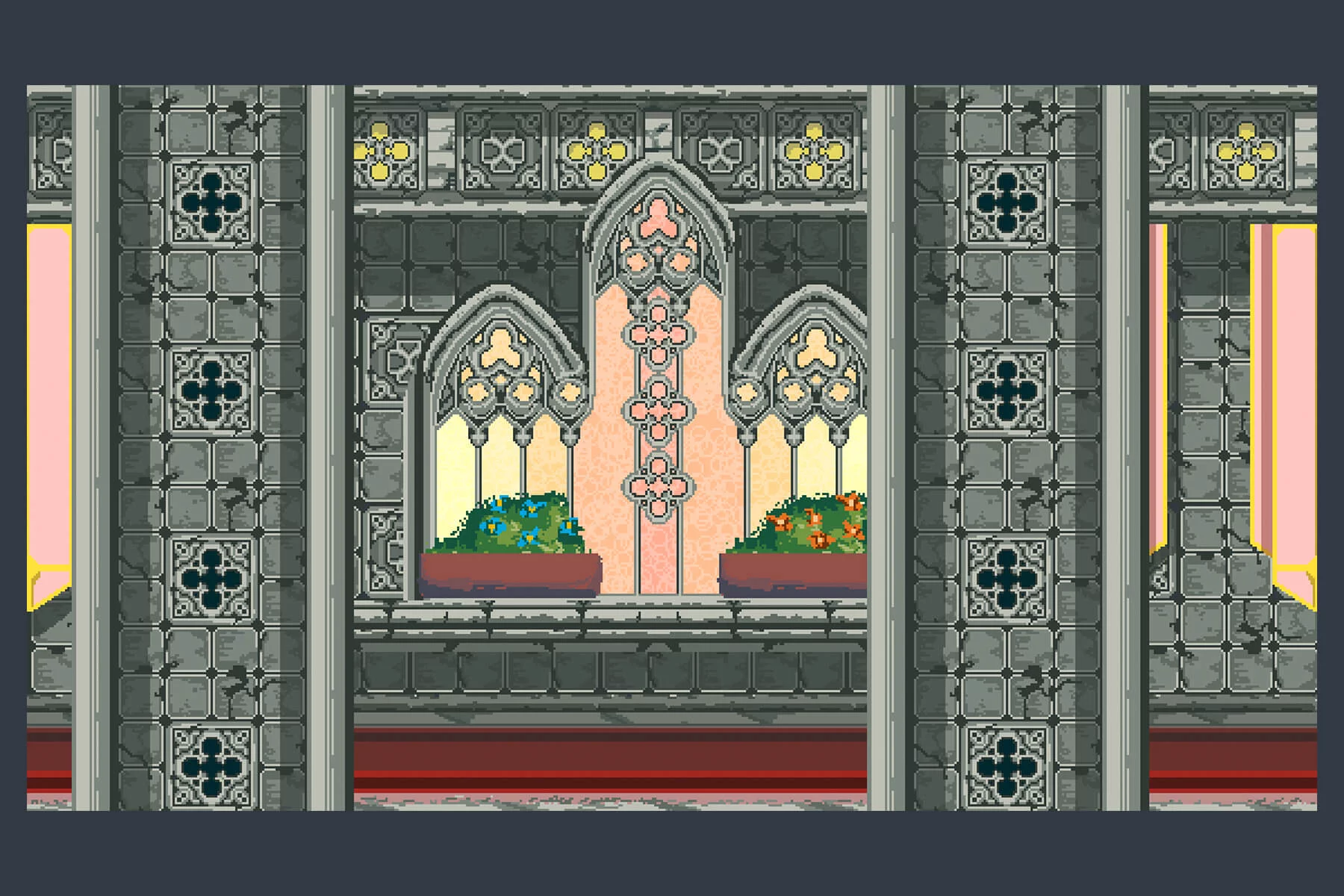 Castle Interior Pixel Game Backgrounds