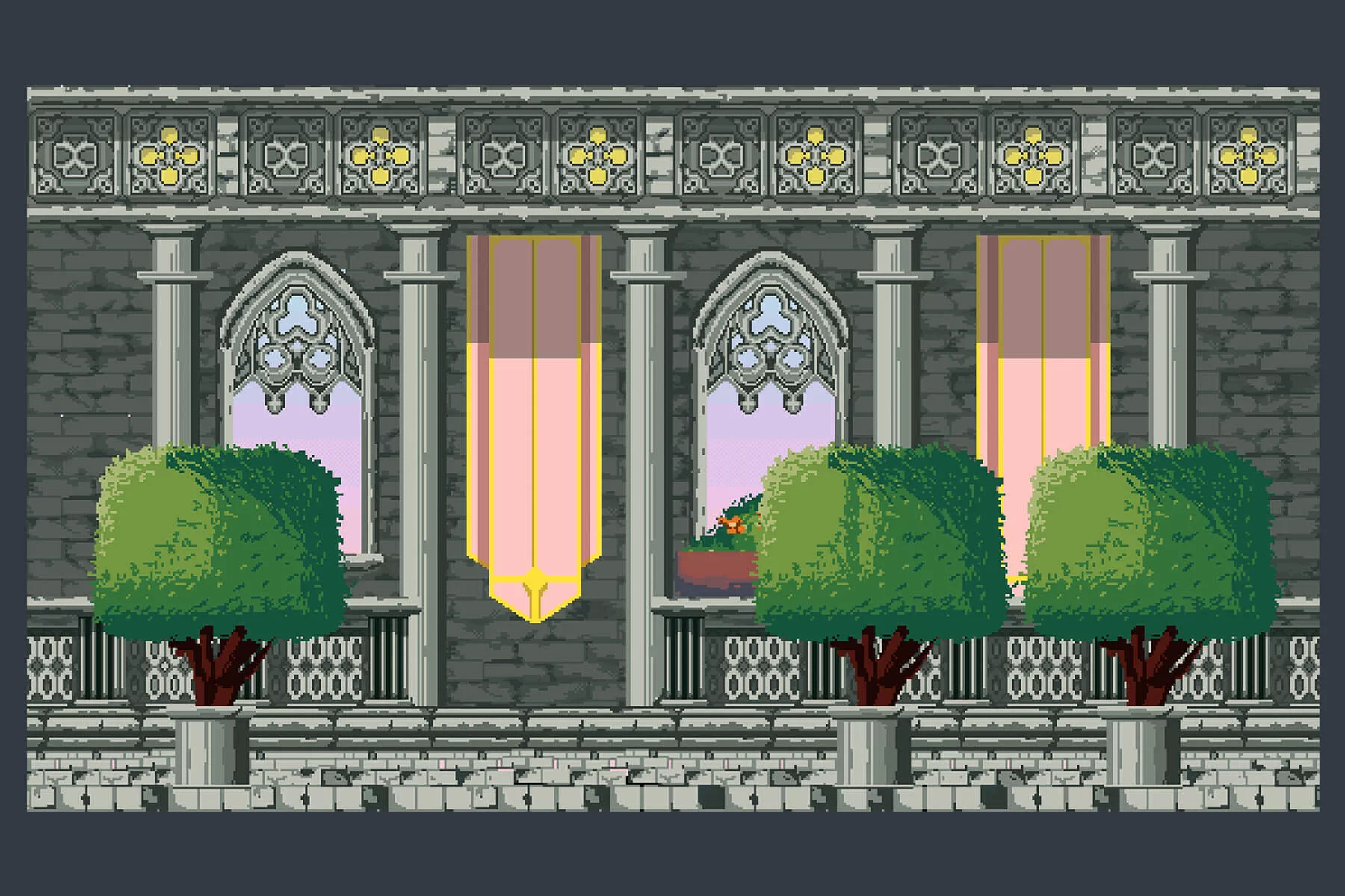 Castle Interior Pixel Game Backgrounds