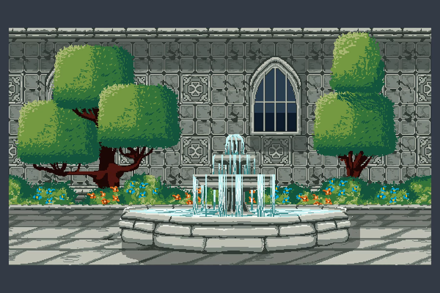 Castle Interior Pixel Game Backgrounds